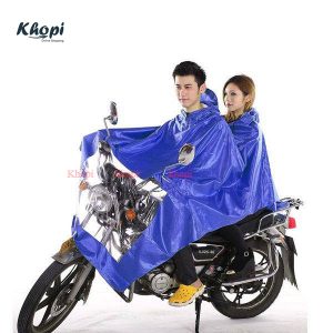 Dual hood with Double User Bike Raincoat